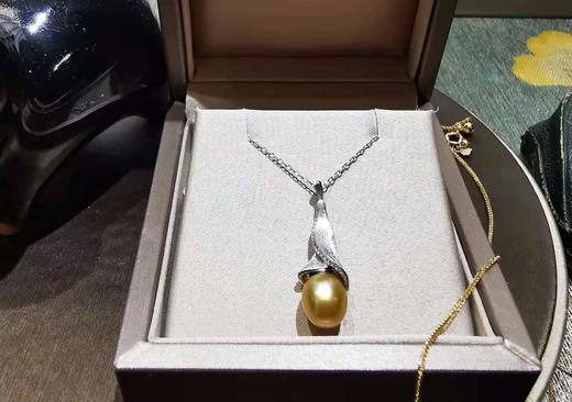 浓金色海水金珠18K金吊坠 商品图1
