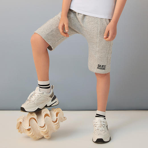 【纯棉针织短裤】夏季新品男童运动短裤时尚运动五分针织裤子 商品图2