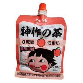 神作の茶0蔗糖清甜白桃乳茶300ml