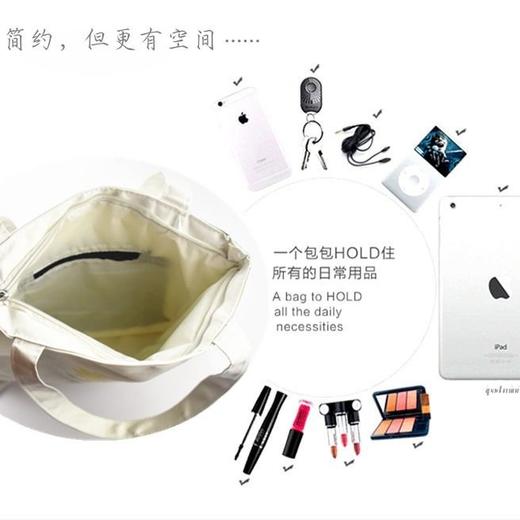 【文艺时尚托特包】烫画牛津女单肩包学生简约帆布包大手提箱袋 商品图8