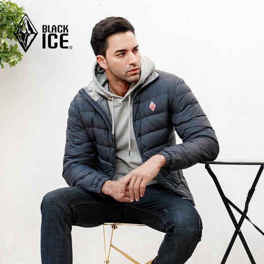黑冰F8101男款鹅绒连帽羽绒服  户外休闲保暖羽绒服 商品图0