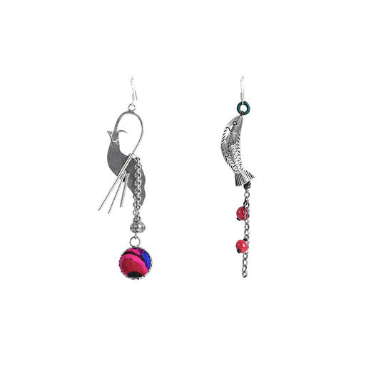 东鹤西鱼老绣耳环 / 有流苏或无流苏款 / 少量现货 商品图5