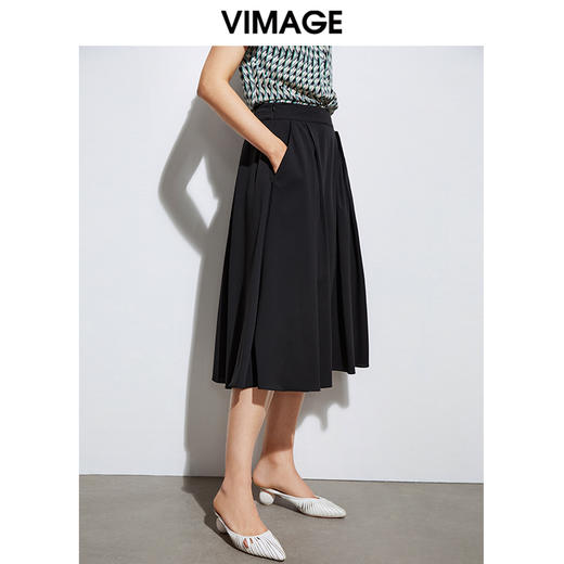 VIMAGE纬漫纪夏季新款女装百搭包臀半身裙VB2106102 商品图2