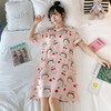 新款女神睡裙女夏季冰丝薄款可爱卡通短袖睡衣真丝绸性感学生大码家居服 商品缩略图3