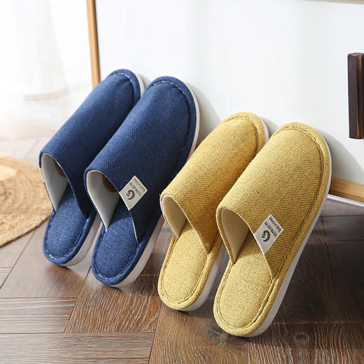 清仓四季棉麻布家居室内防滑拖鞋 商品图2