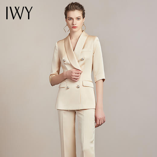 IWY/高端休闲西装套装女主持人正装美容院工作服薄款职业时尚气质212027C1+P2 商品图2