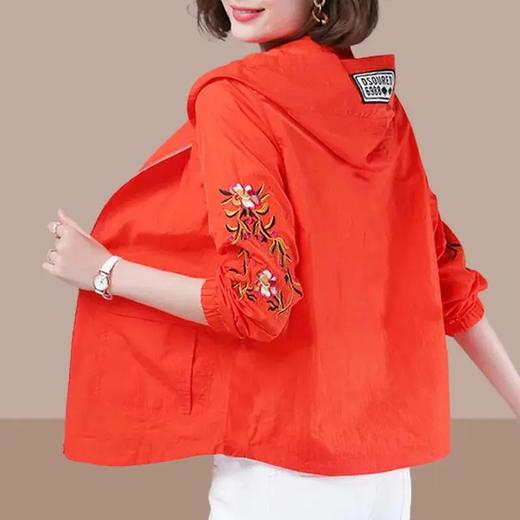 JXG-春季薄款短外套2021年新款透气防晒衣女宽松中年妈妈装夏季防晒衫