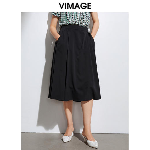 VIMAGE纬漫纪夏季新款女装百搭包臀半身裙VB2106102 商品图0