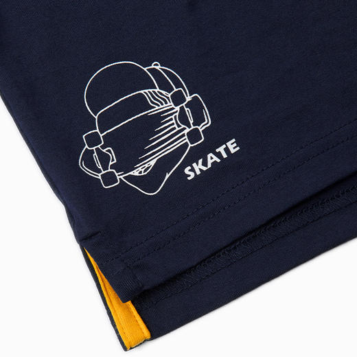 【纯棉撞色T恤】夏季新品男童纯棉T恤时尚迷彩撞色薄打底短袖上衣 商品图4