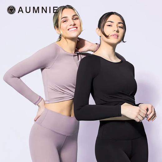 AUMNIE | 裸感前环绕长袖上衣 / NUDE FRONT WRAP LST 商品图1