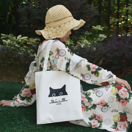 【文艺时尚托特包】烫画牛津女单肩包学生简约帆布包大手提箱袋 商品图4