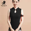 【现货秒发】2020壁虎新款《若旅-黑》立领旗袍式领口瑜伽背心（有胸垫） 商品缩略图0