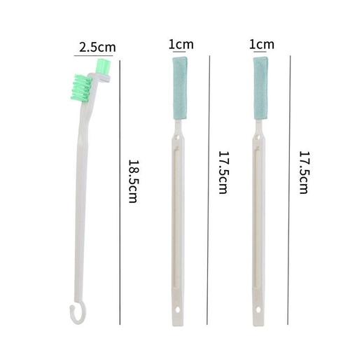 【缝隙清洁刷三件套】保温杯盖清洁刷子 奶嘴胶圈清洗水槽凹槽缝隙刷清洁工具 商品图7