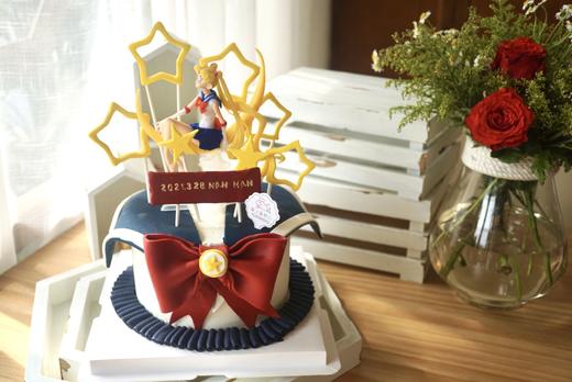 美少女半翻糖蛋糕 商品图0