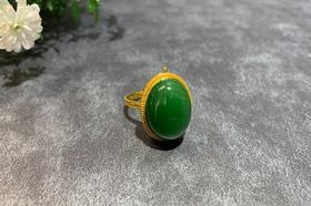 【御珠宫坊】金镶碧玉戒指