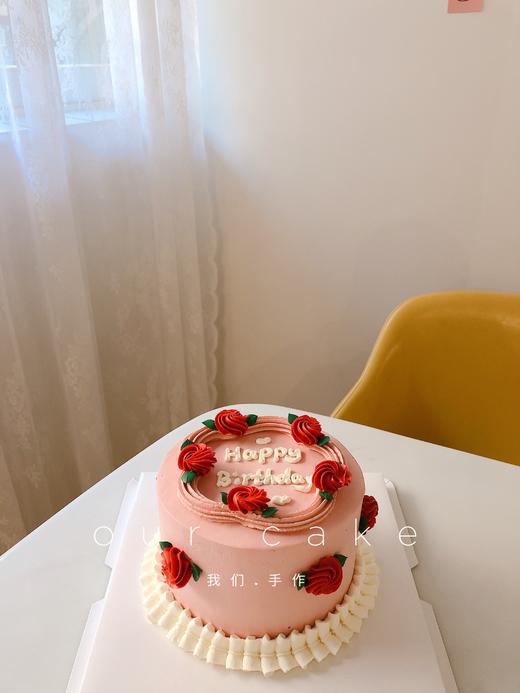 花朵简约复古蛋糕（两个颜色）-低糖处理无添加 商品图2