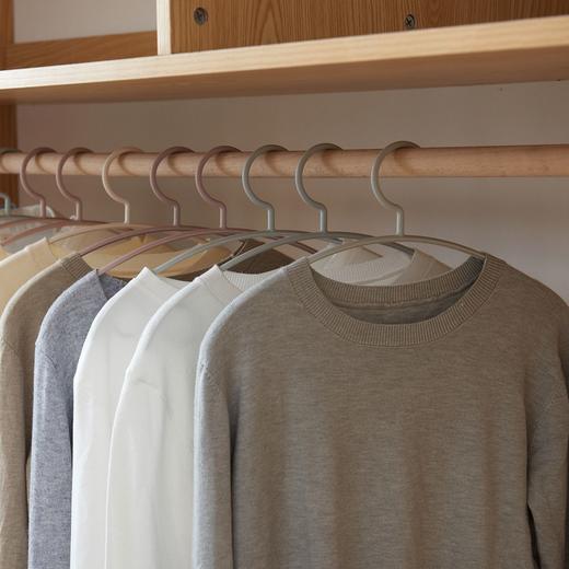 【立体弧形 不起包不留痕】宽肩无痕加粗衣架 成人防滑衣架居家日用收纳整理塑料衣架 商品图1