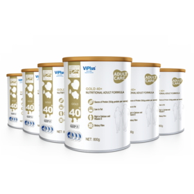 澳洲进 Viplus维爱佳金装40+成人配方奶粉中老年高钙低脂营养无蔗糖益生元800g罐*6【维爱佳】