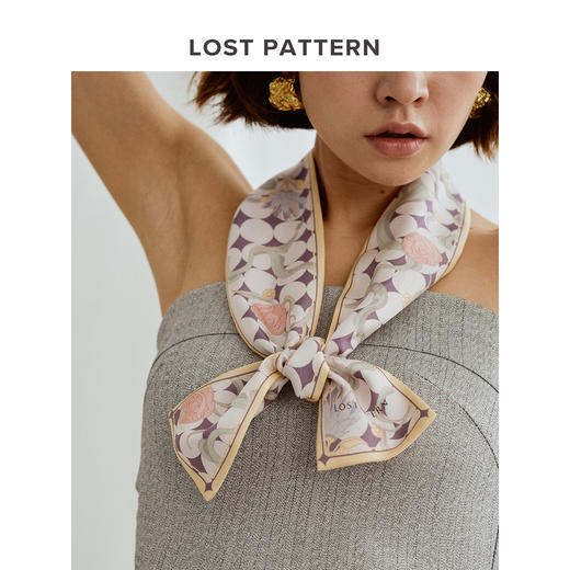 【lost pattern】斜纹窄领巾 商品图4