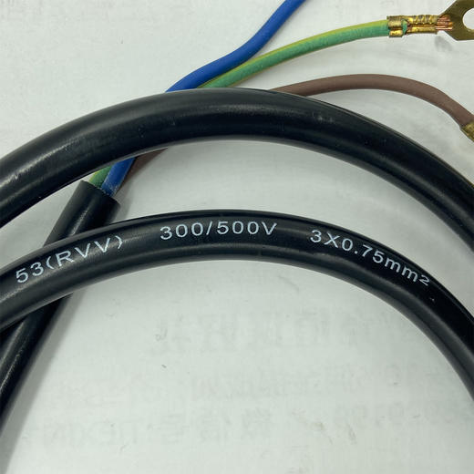 【货号07613】1.2米无油机电线 空压机电线三插电缆线无油机配件0.75平方 商品图3