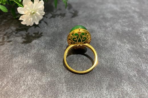 【御珠宫坊】金镶碧玉戒指 商品图1