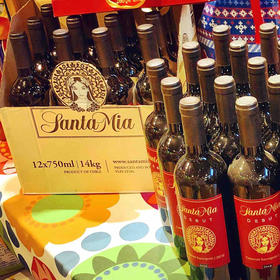 【一箱6瓶】智利进口 圣米亚首秀赤霞珠红葡萄酒红酒750ml