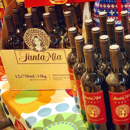 【一箱6瓶】智利进口 圣米亚 首秀 赤霞珠 红葡萄酒 红酒 750ml*6瓶 商品图0