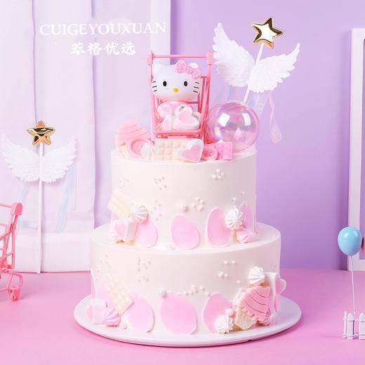 HELLO KlTTY猫生日蛋糕双层 商品图1