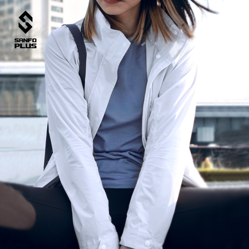 SANFO PLUS 女款冰雾长款皮肤风衣GENII 21046