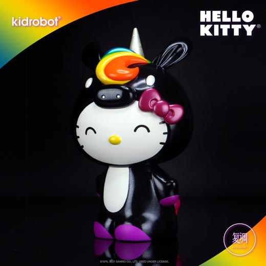 现货 Kidrobot 凯蒂猫独角兽系列 黑色版 Hello Kitty 商品图6