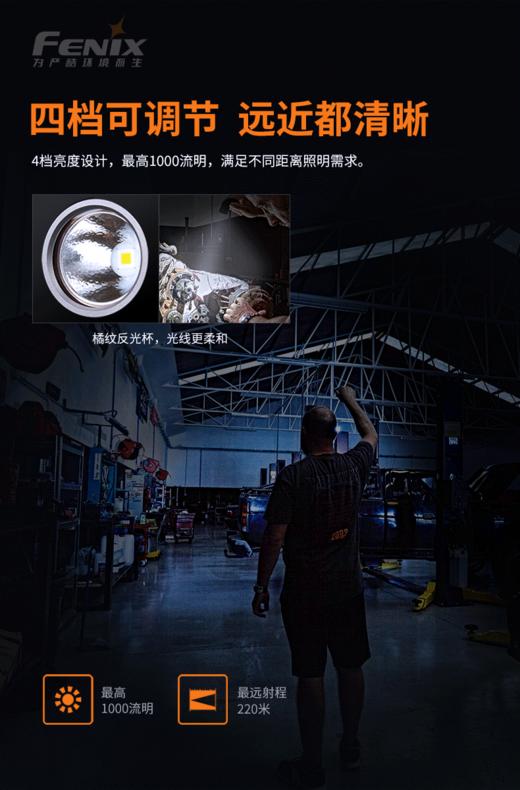 Fenix菲尼克斯WT25R磁吸转角工作灯多功能汽修理作业灯强光手电筒 商品图2
