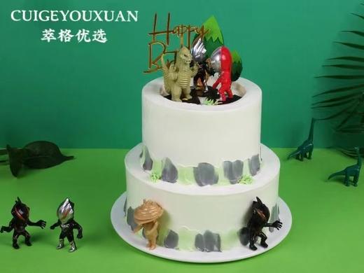 奥特曼儿童生日蛋糕双层【勇敢打败三个小怪兽】 商品图2
