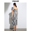 VIMAGE纬漫纪夏季优雅斜肩吊带鱼尾裙摆显瘦连衣裙VB2107144连衣裙 商品缩略图3
