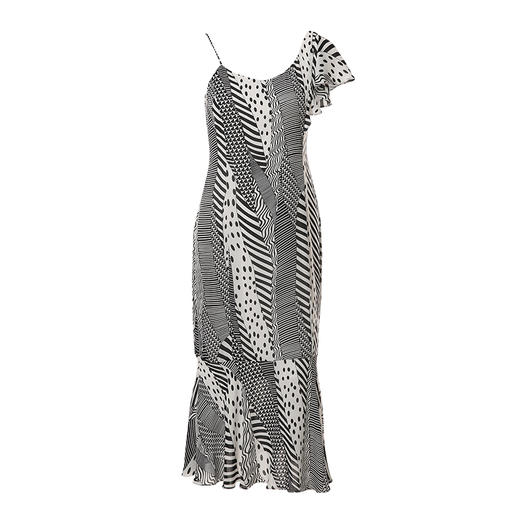 VIMAGE纬漫纪夏季优雅斜肩吊带鱼尾裙摆显瘦连衣裙VB2107144连衣裙 商品图4