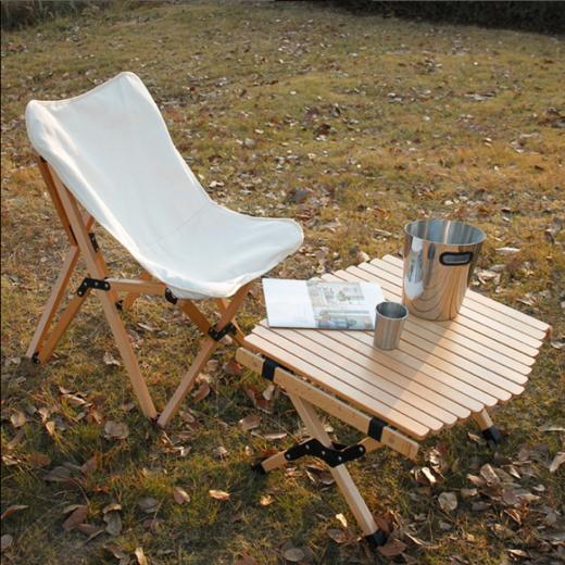 实木折叠蝴蝶椅 户外露营躺椅懒人椅 商品图4