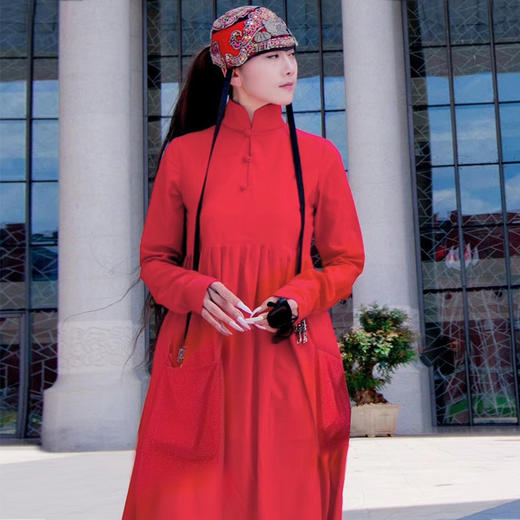 枫木叶长袖连衣裙 | 杨丽萍老师同款 | 经典款版型 原创设计 商品图1