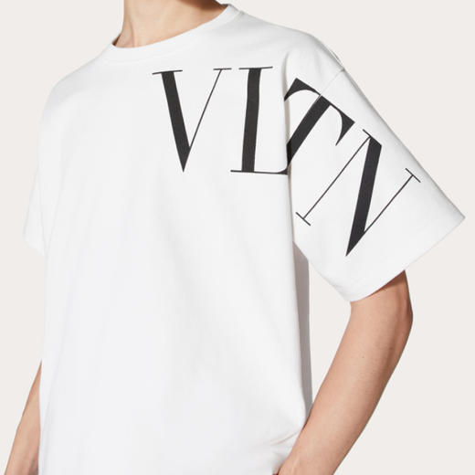 VALENTINO 华伦天奴 男士 圆领短T 白色 VV3MG03S742 A01 商品图3