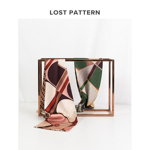 【lost pattern】几何窗格双面领巾 商品图2