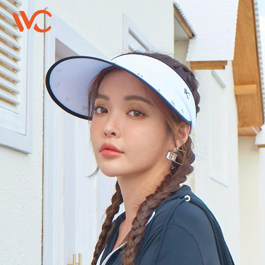 韩国VVC防晒帽女神帽2021 新款空顶骑行户外防紫外线女夏季大帽檐遮阳帽太阳帽 商品图5