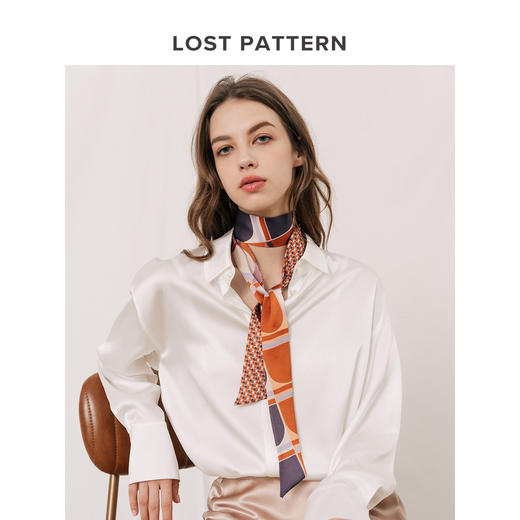 【lost pattern】几何窗格窄领带 商品图3