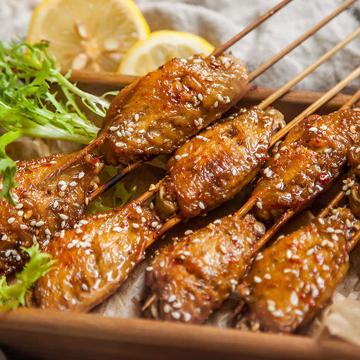 鸡翅中串5串烧烤食材半成品辣