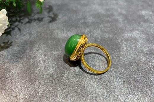 【御珠宫坊】金镶碧玉戒指 商品图4