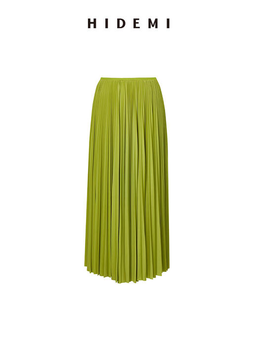 HIDEMI 呼吸感套装  长袖T恤/百褶裙 牛油果绿/夜空蓝 商品图8