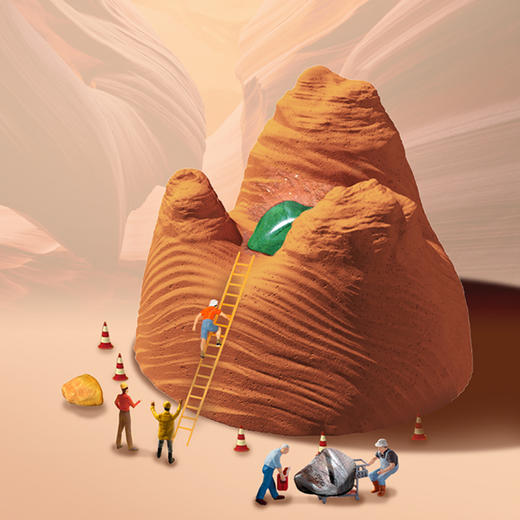 【配赠地貌地图 在家也能环游世界】科学罐头宝石挖掘套装 含8颗稀有宝石 儿童矿石水晶考古实验 探索世界 了解自然 商品图1