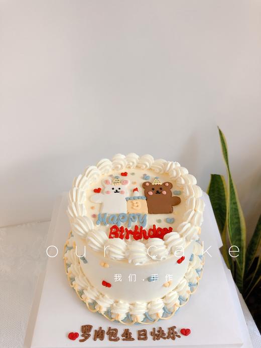 浅黄+白色小熊小兔子复古手绘-低糖处理无添加 商品图2