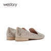 westory女鞋2021年春季新款细钻圆头一脚蹬低跟奶奶鞋S21AM53461 商品缩略图2