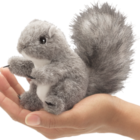 Folkmanis Puppets灰松鼠指套玩具/2648玩偶毛绒玩具礼物