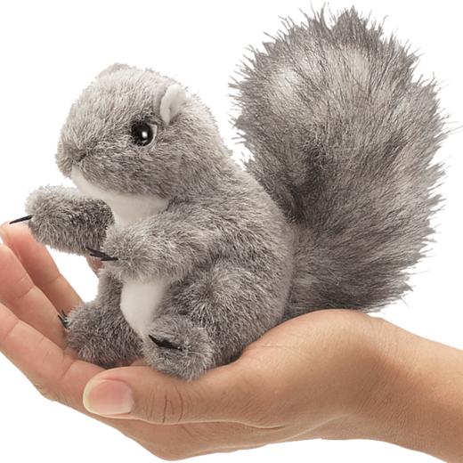 Folkmanis Puppets灰松鼠指套玩具/2648玩偶毛绒玩具礼物 商品图0