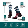 ZEALWOOD赛乐美丽诺羊毛袜健身训练中筒袜加厚保护防滑 商品缩略图3