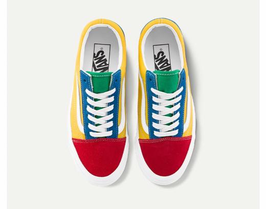 Vans范斯官方限定Old Skool 36安纳海姆 拼色彩虹 商品图0